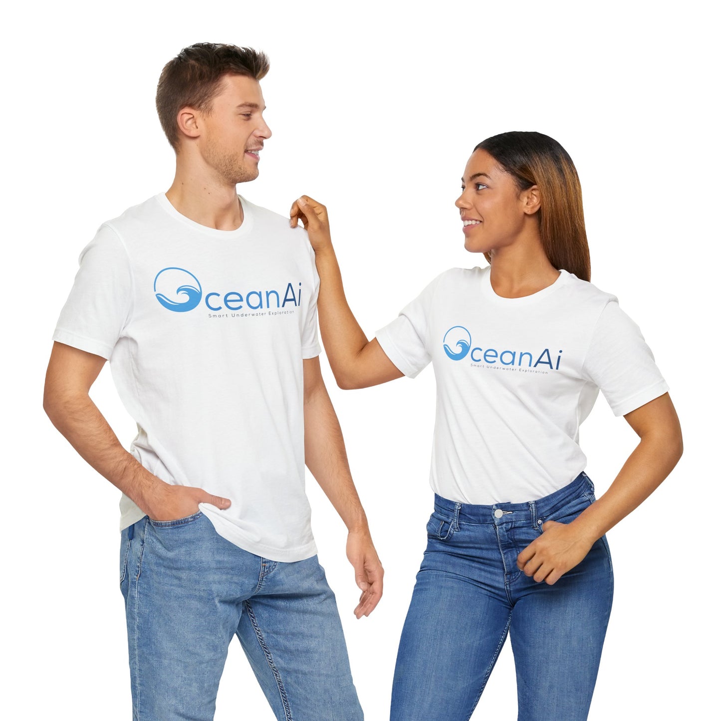 OceanAi Unisex Jersey Tee - Casual Wear, Perfect for Beach Days, Gift for Ocean Lovers, Summer Outings, Eco-Friendly Fashion