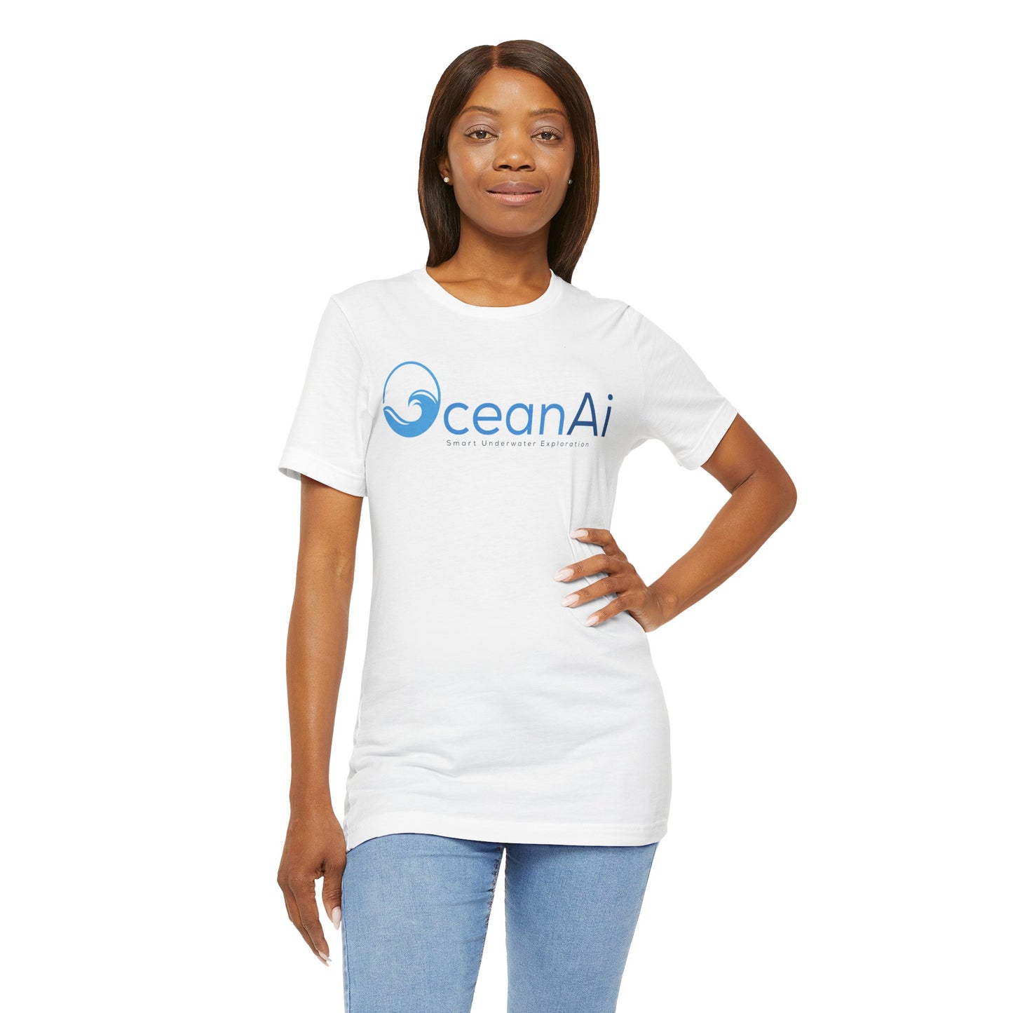 OceanAi Unisex Jersey Tee - Casual Wear, Perfect for Beach Days, Gift for Ocean Lovers, Summer Outings, Eco-Friendly Fashion