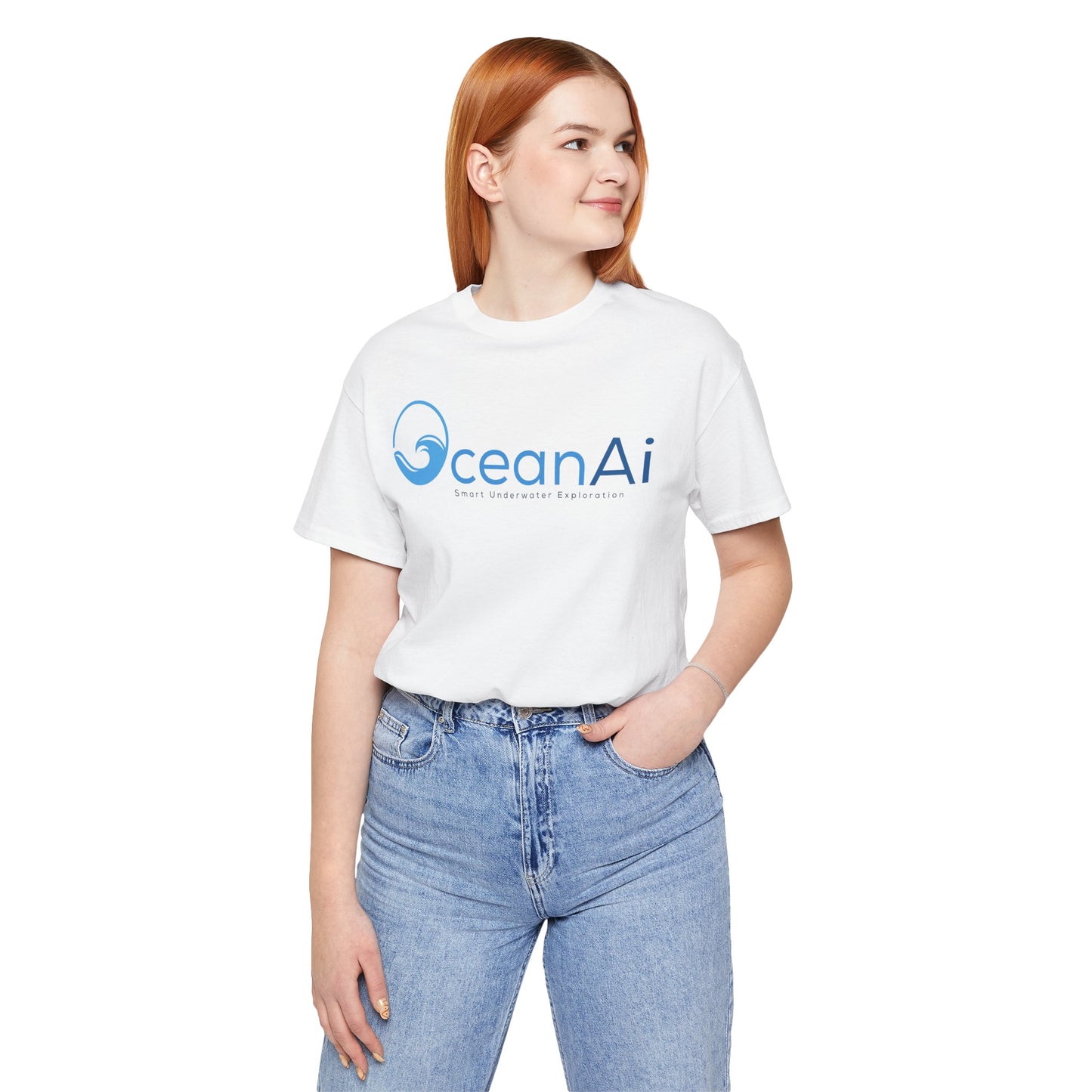 OceanAi Unisex Jersey Tee - Casual Wear, Perfect for Beach Days, Gift for Ocean Lovers, Summer Outings, Eco-Friendly Fashion