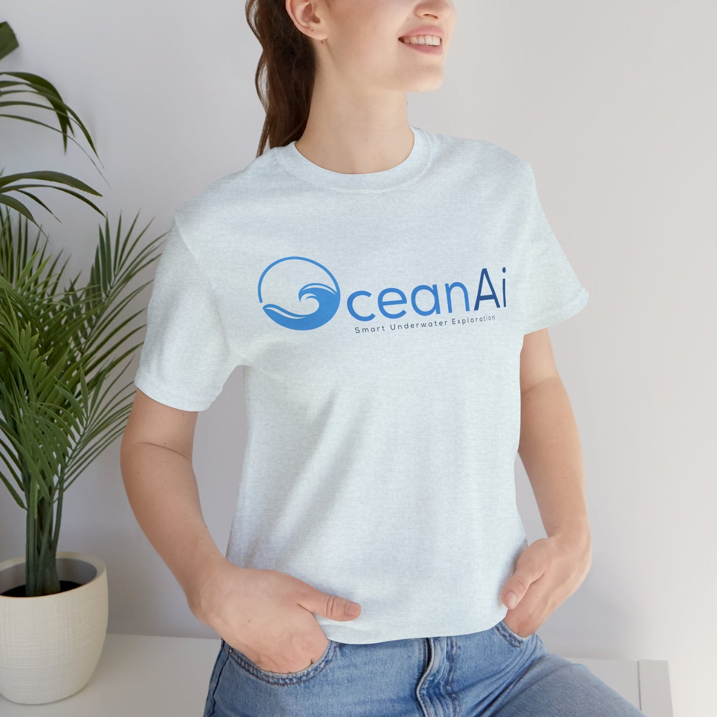 OceanAi Unisex Jersey Tee from Death in Surfside - Casual Wear, Perfect for Beach Days, Gift for Ocean Lovers, Summer Outings, Eco-Friendly Fashion