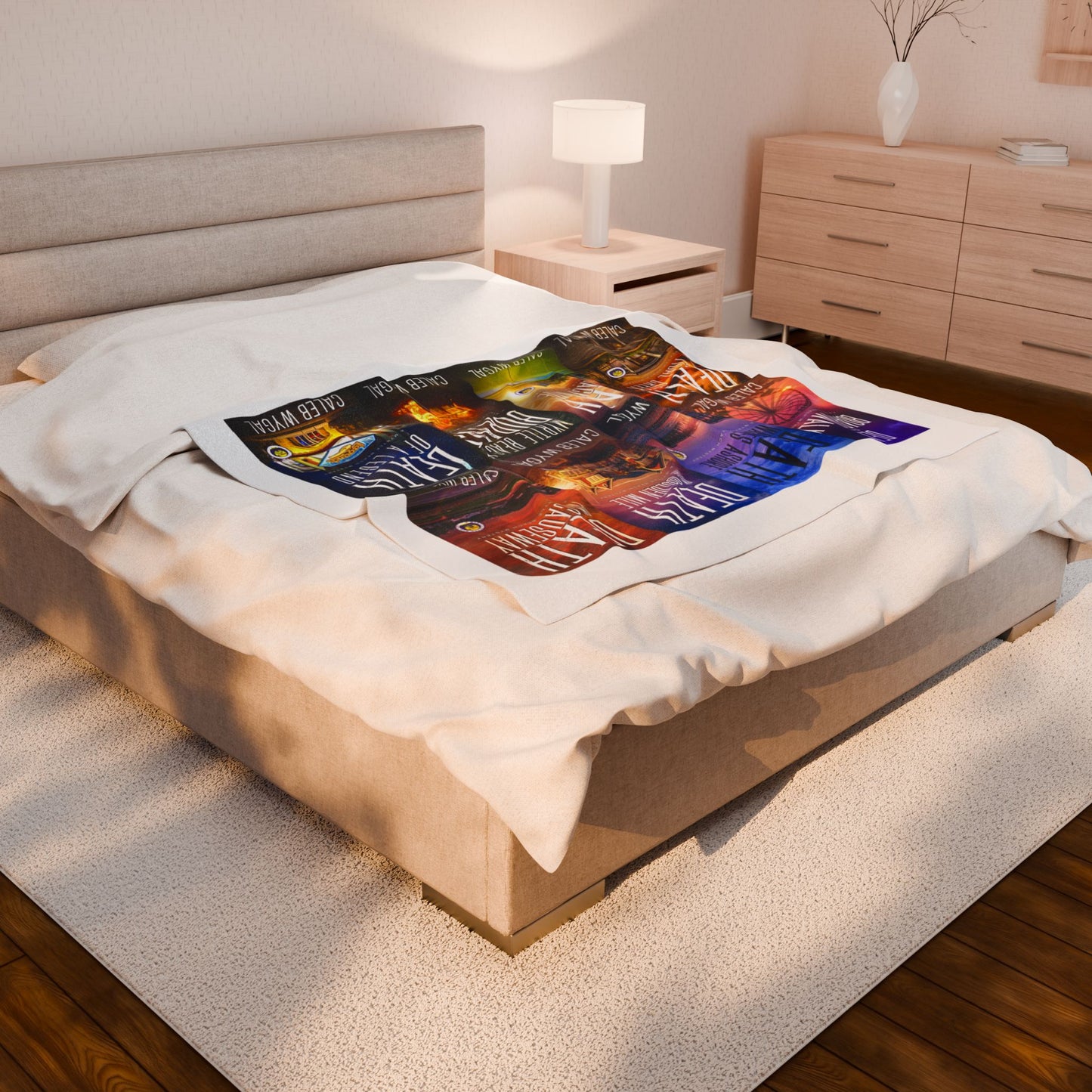 Cozy Velveteen Plush Blanket - Literary Adventure Designs, Perfect for Readers and Gifts